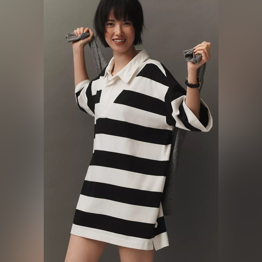 NWT Size XL - Anthropologie Striped Mini Dress (100% Cotton)